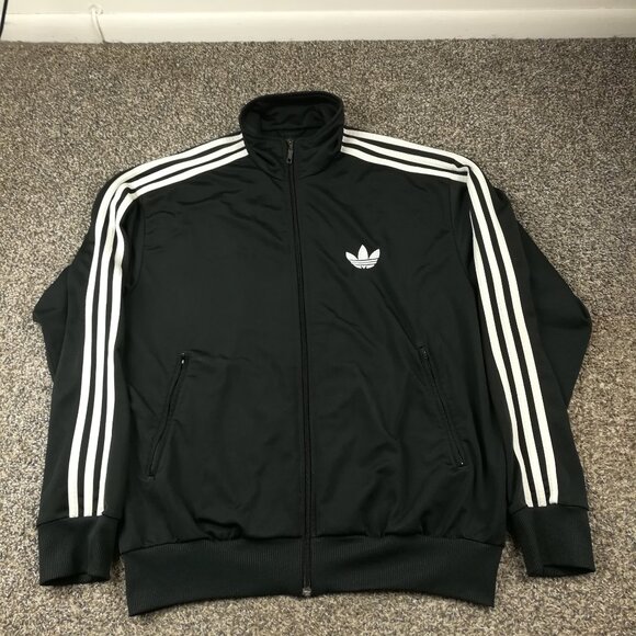 Vintage 2005 Adidas Originals Track Jacket Firebird Black Mens Large Y2K